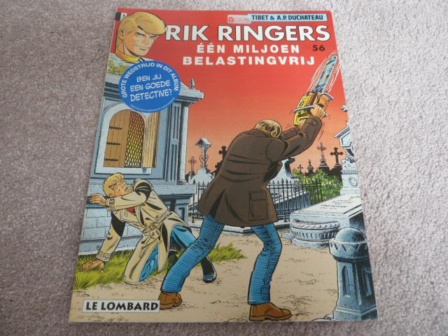 Rik Ringers nr. 56 Eén miljoen belastingvrij 1e druk 1956, Eén stripboek, Ophalen of Verzenden, Zo goed als nieuw