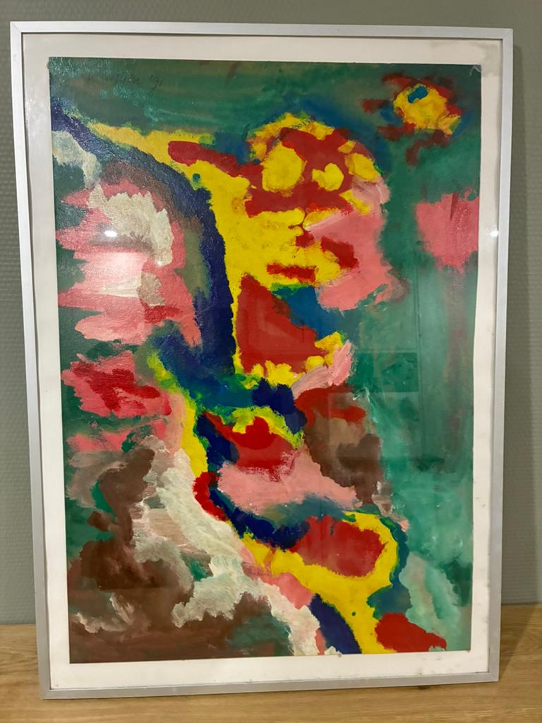 Abstract Schilderij door Lowie Nooijen '91, Ophalen