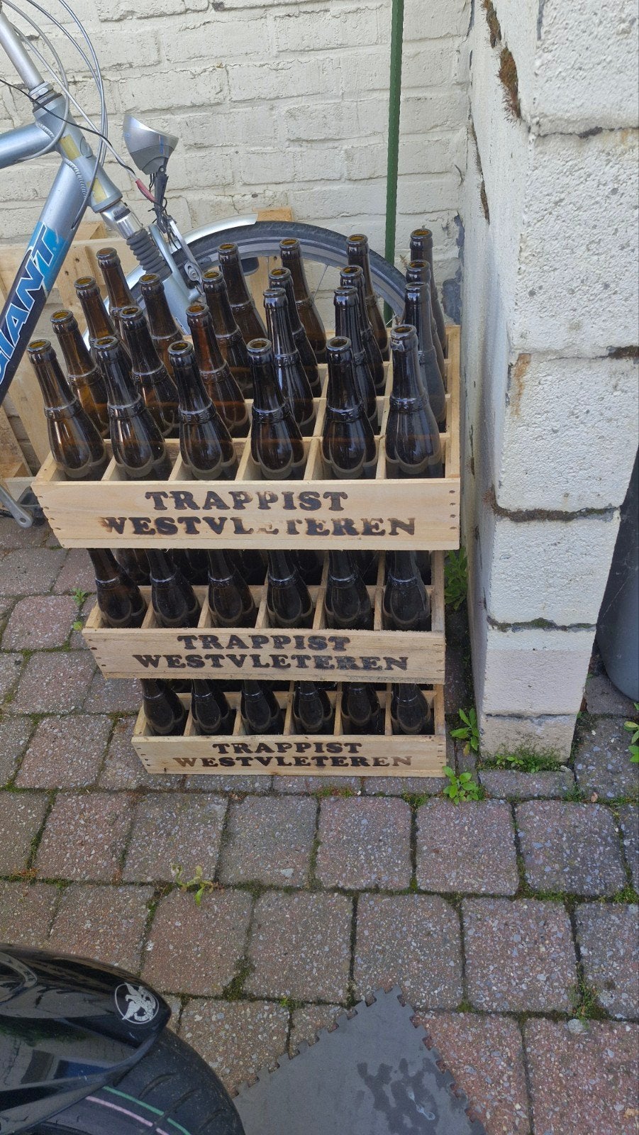 Lege Trappist Westvleteren kratten met flessen, Ophalen, Gebruikt