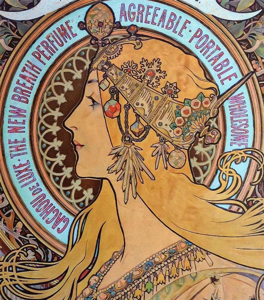 ALPHONSE MUCHA Zodiac ad Metalen Wandbord Poster, Verzenden