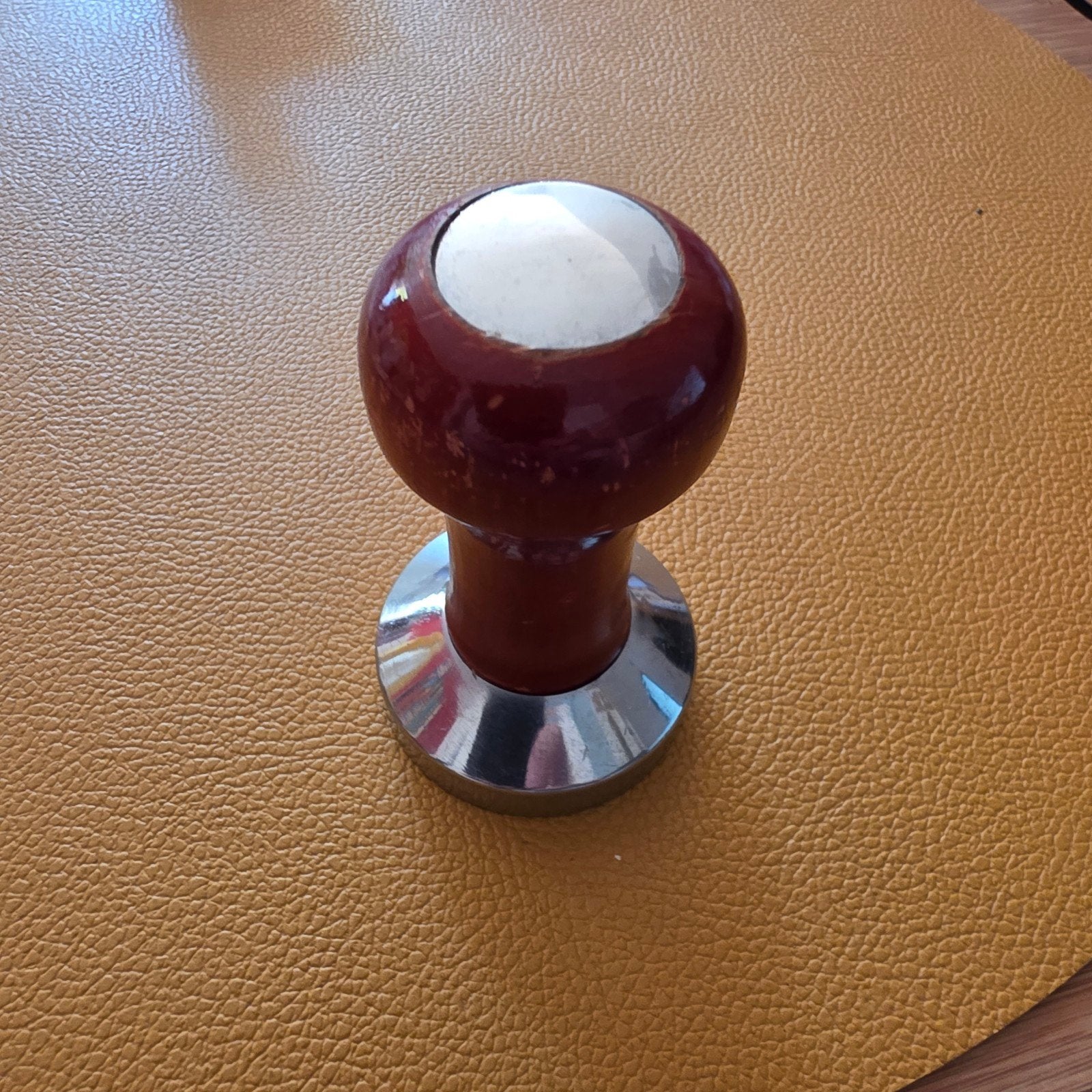 Tamper 53 mm voor espresso, rood/zilver, Ophalen of Verzenden, Metaal, Rood, Overige typen