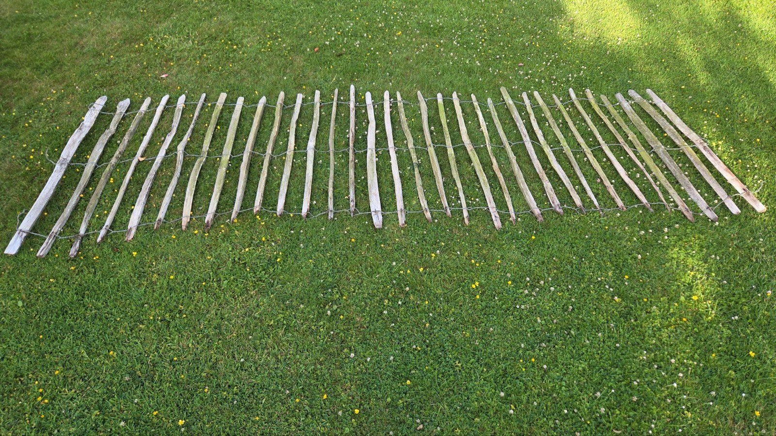 Oud kastanje schapenhek, 4m lang, 1.30m hoog, Ophalen, Gebruikt, Hout, Tuinhek
