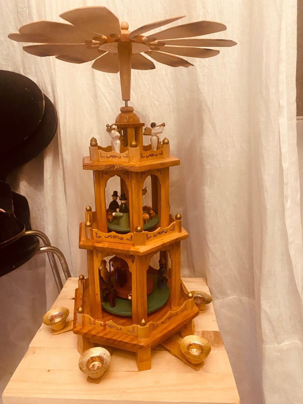 traditionele houten kerstpiramide Weihnachtspyramide, Ophalen of Verzenden
