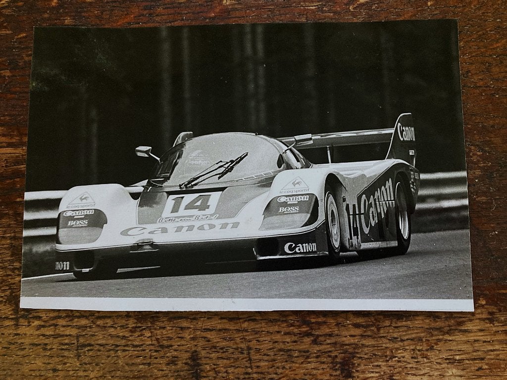 Oude print (persfoto) Jan LAMMERS PORSCHE 956 Nürburgring 83, Verzamelen, Verzenden, Gebruikt, Auto's