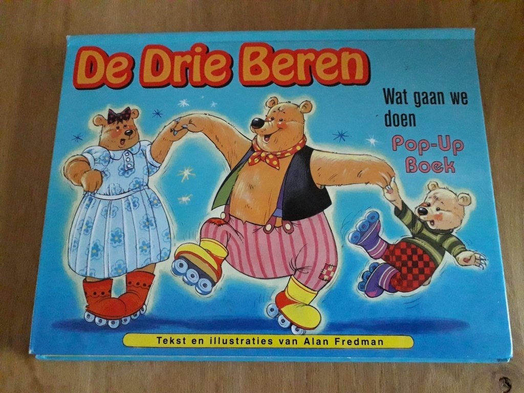 Pop-up boek: De drie beren, wat gaan we doen, Ophalen of Verzenden, Zo goed als nieuw, Prentenboek