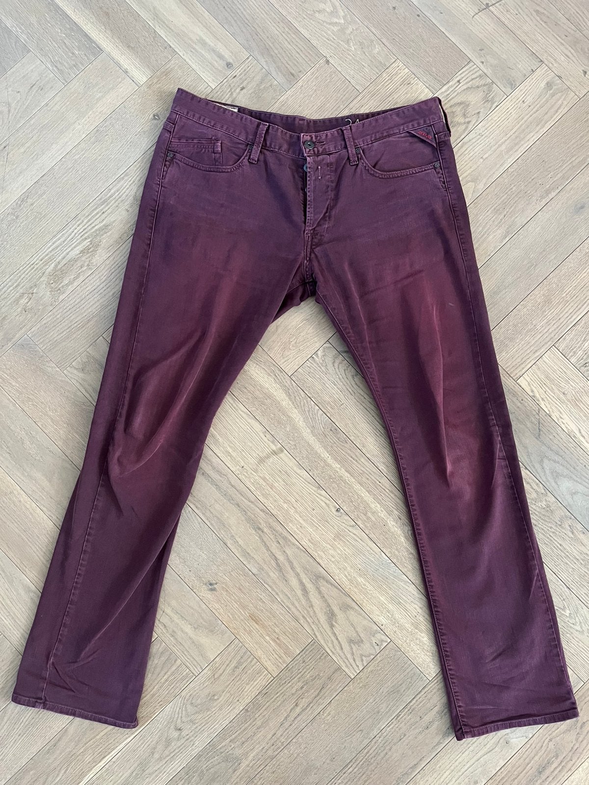 Replay waitom broek straight W34 L32 Z.G.A.N, Ophalen of Verzenden, Zo goed als nieuw, Overige kleuren, W33 - W34 (confectie 48/50)