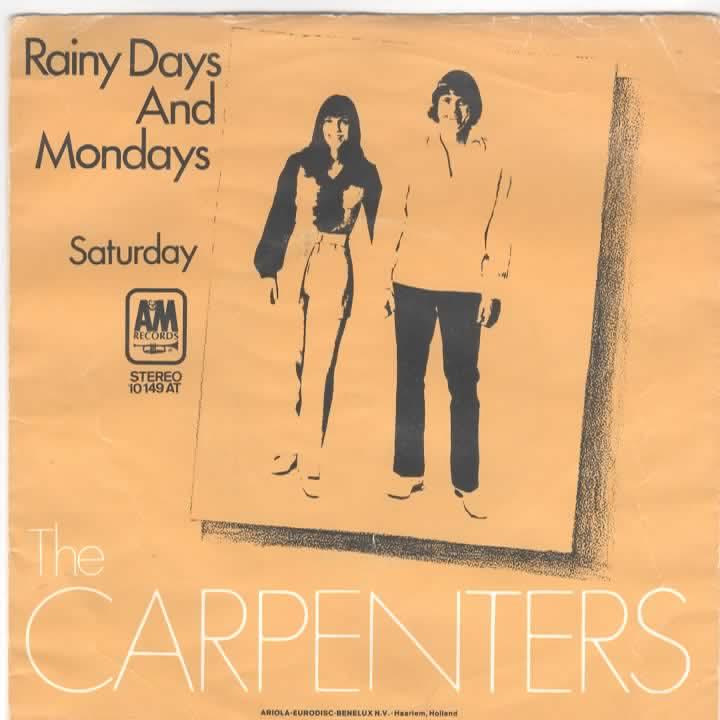 The Carpenters- Rainy Days and Mondays, Verzenden, 7 inch, Zo goed als nieuw, Pop