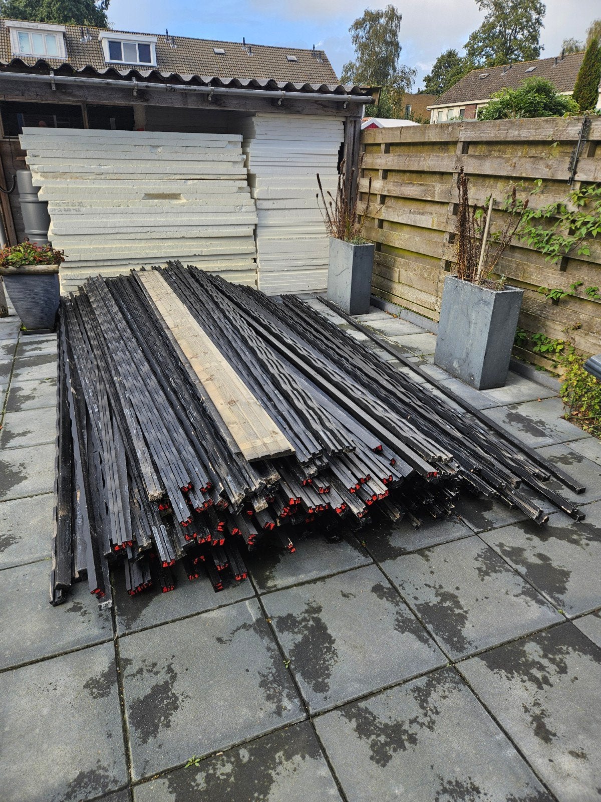 Zwart geverfde brandvertragende ventilatielatten, Ophalen, 25 tot 50 mm, Overige typen, Nieuw