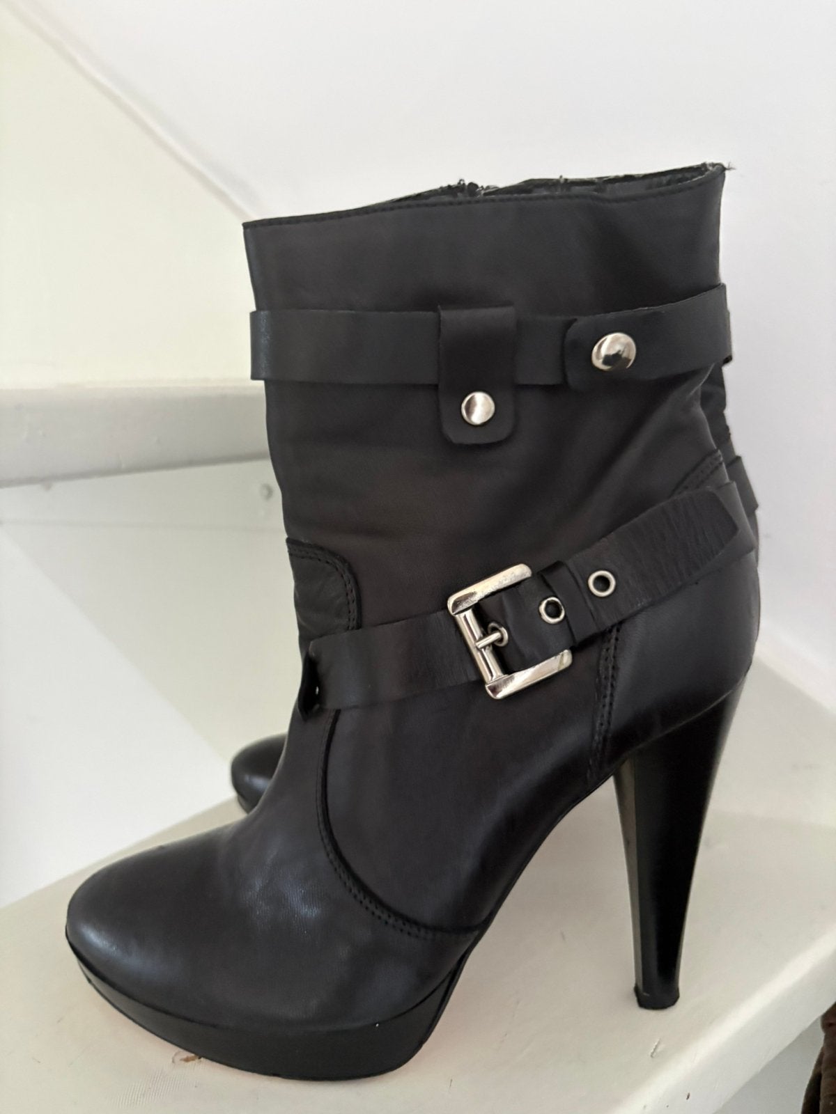 Mai Piu Senza laarzen mt 39, Kleding | Dames, Schoenen, Ophalen of Verzenden, Zo goed als nieuw, Zwart