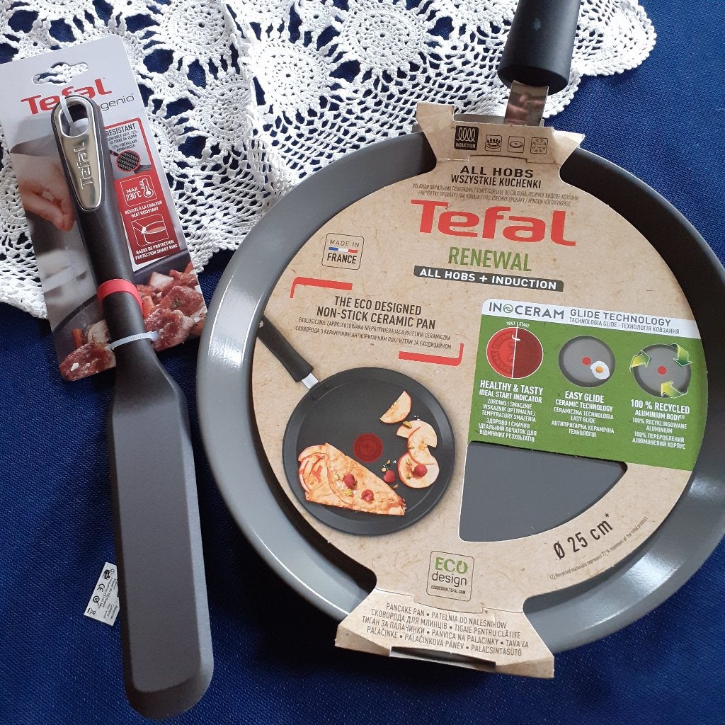 Tefal pannenkoekpan met mes, Pannenkoekenpan, Tefal, Gietijzer, Antiaanbaklaag
