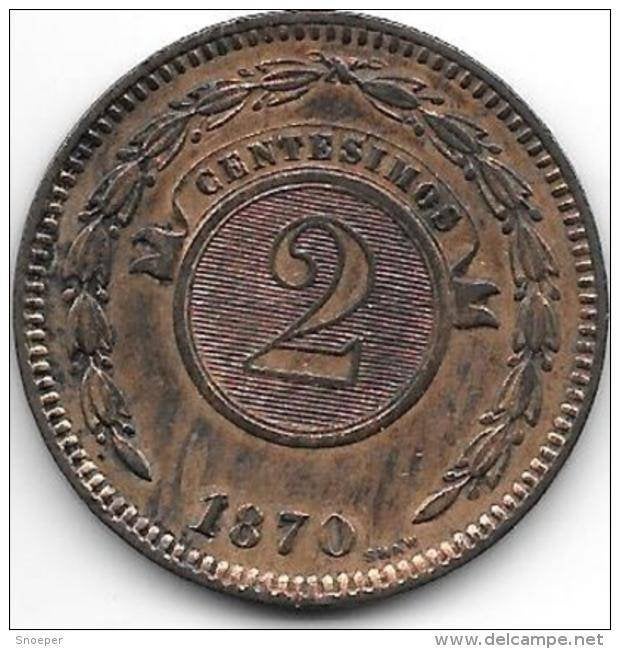 paraguay 2 centavos 1870 km3 xf+, Verzenden, Zuid-Amerika, Losse munt