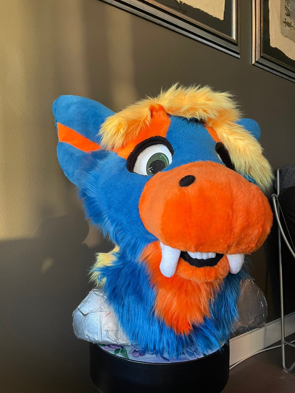 Fursuit draken hoofd, Hobby en Vrije tijd, Ophalen of Verzenden, Zo goed als nieuw