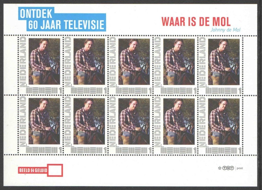 Postzegels Ontdek 60 jaar Televisie: Waar is de mol?, Postzegels en Munten, Postzegels | Nederland, Ophalen of Verzenden, Na 1940