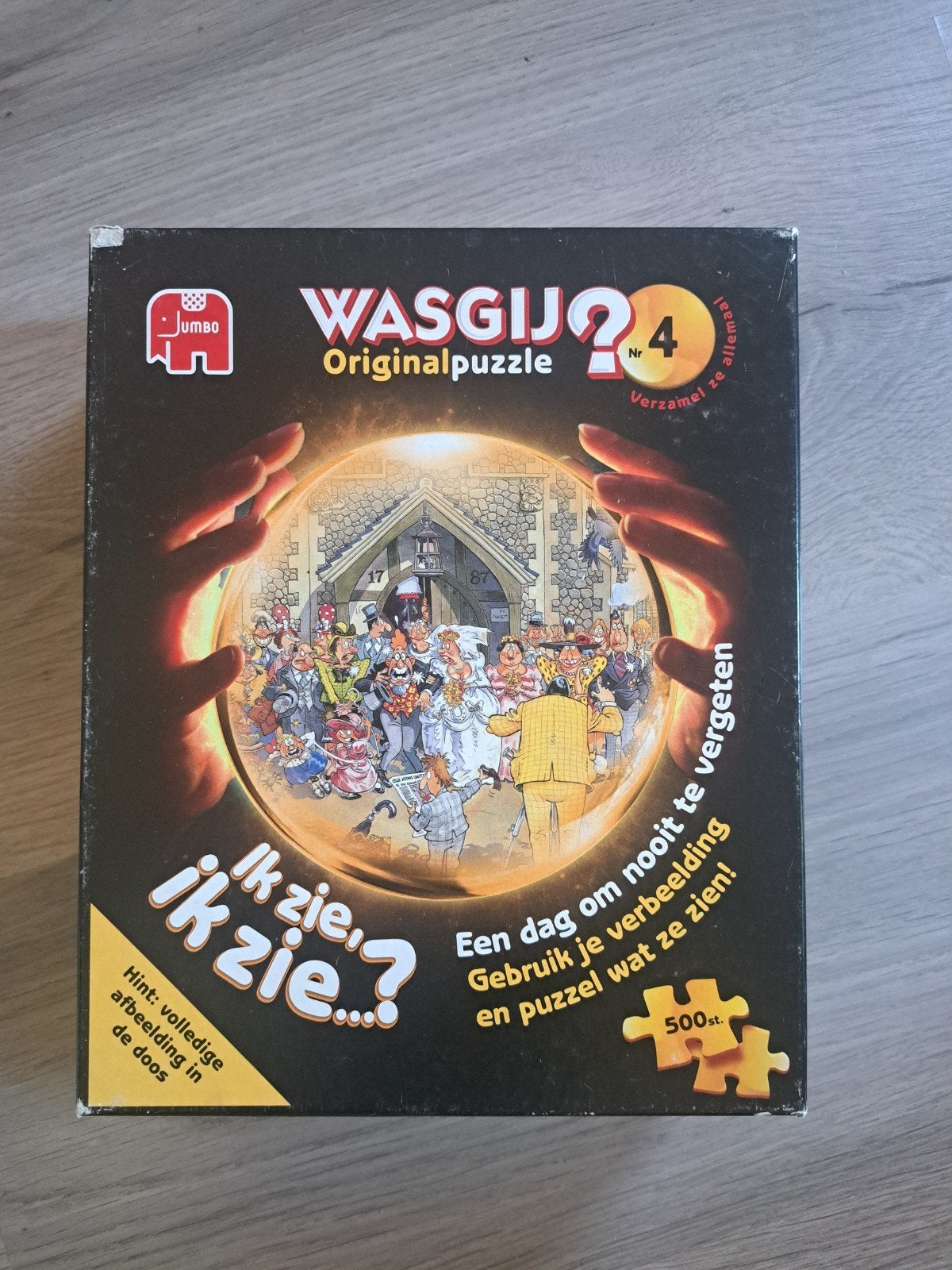 wasgij puzzels "Een dag om nooit te vergeten", Ophalen of Verzenden, 500 t/m 1500 stukjes, Gebruikt, Legpuzzel