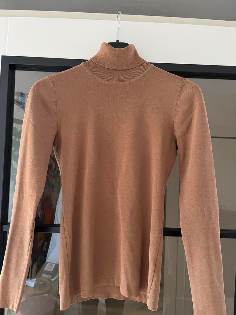 NIKKIE coltruitje ged. viscose top als nieuw mt38, Kleding | Dames, Tops, Maat 38/40 (M), Bruin, Ophalen of Verzenden, Nikkie