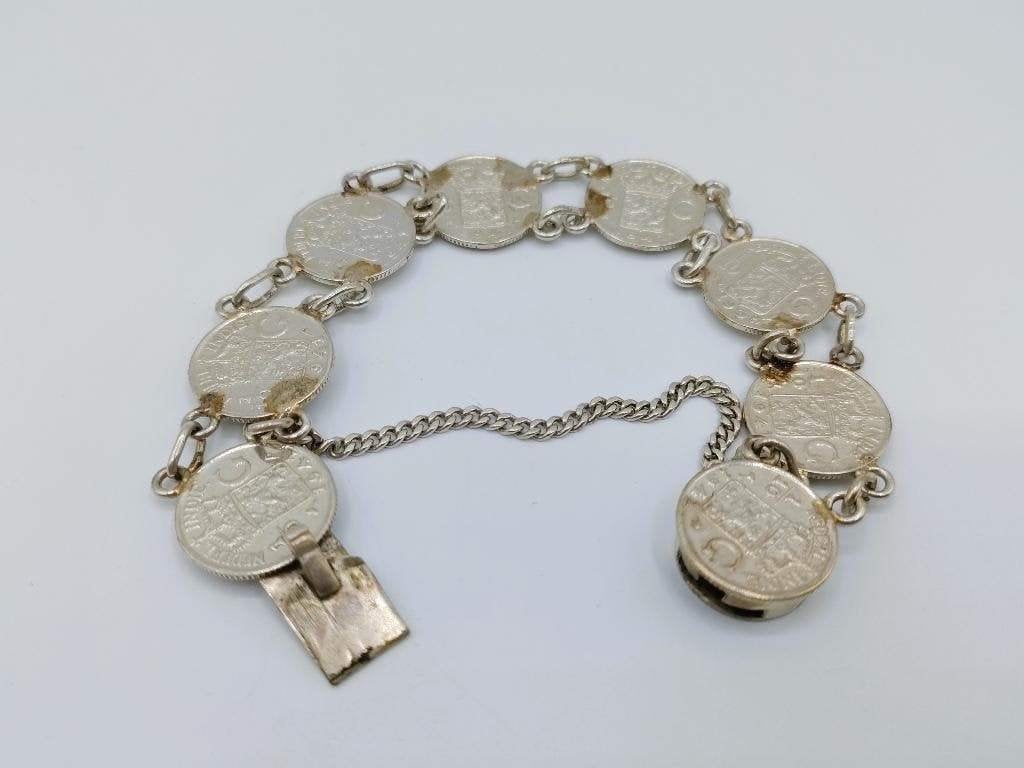 Zilveren armband, 1/10 guldens, Nederlands-Indië, 1941