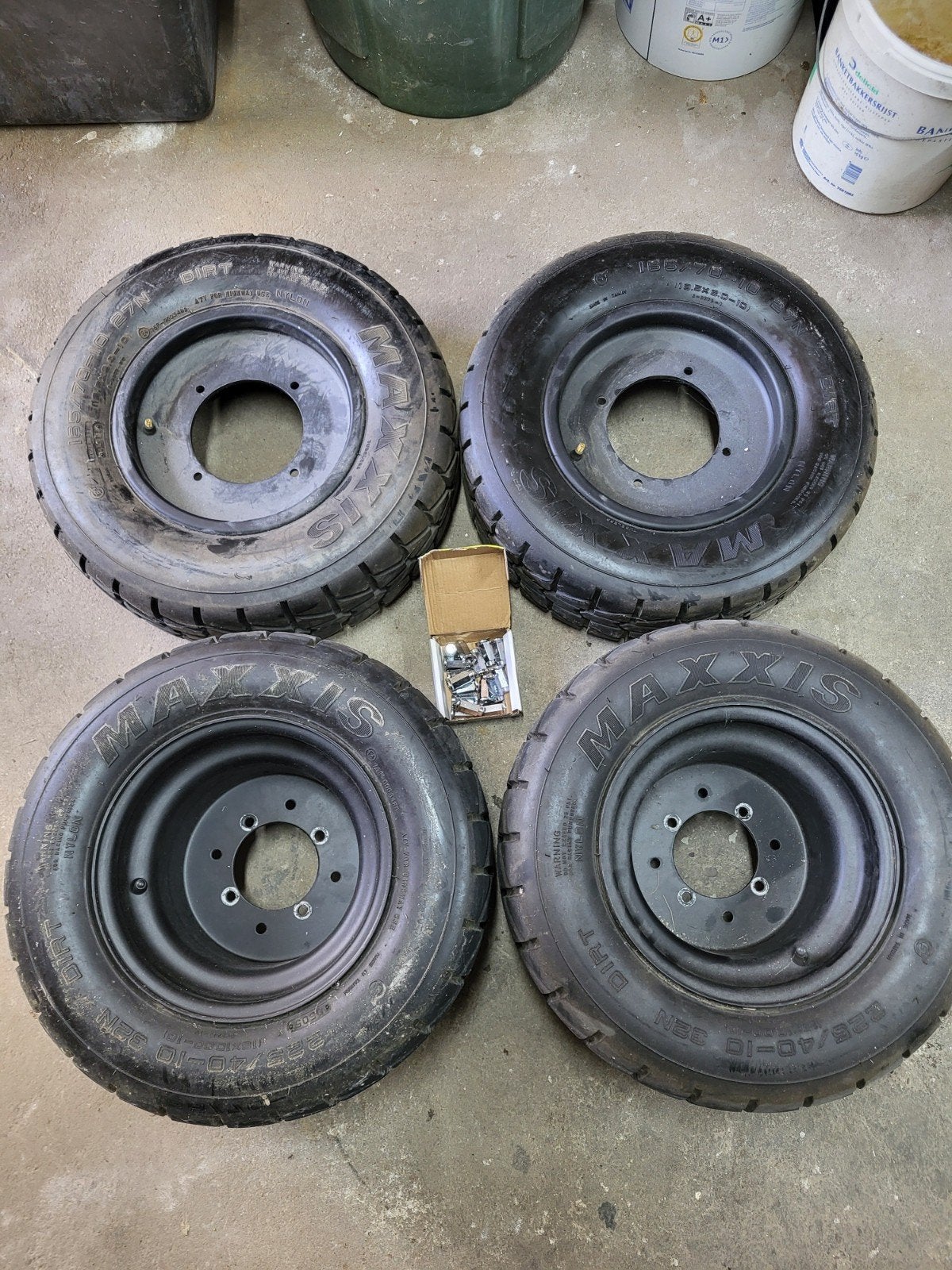 Quad velgen met Maxxis wegbanden - 4x110 en 4x156 steek, Ophalen