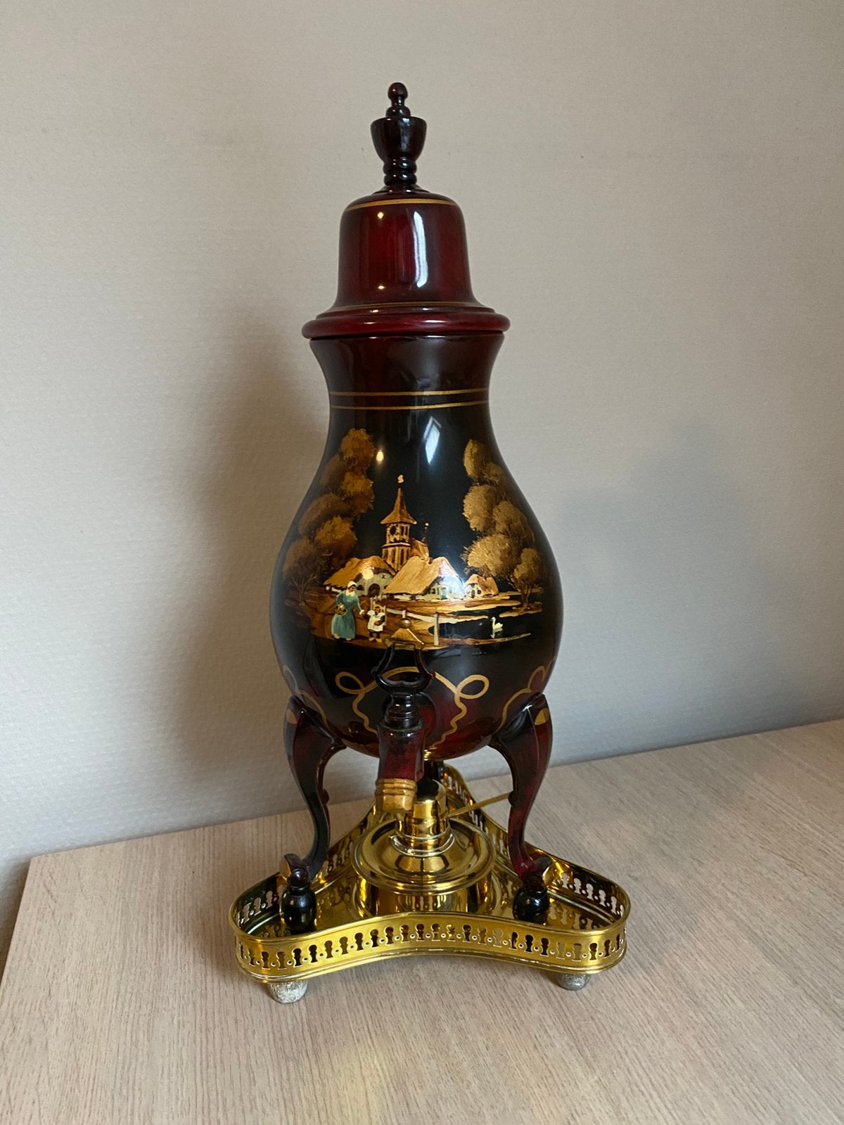 Tinnen kraantjespot met rechaud, Antiek en Kunst, Ophalen of Verzenden
