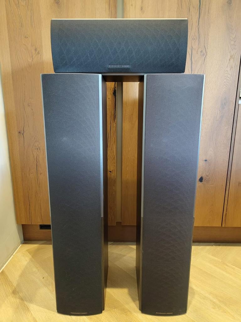 Mordaunt Short Aviano Speakerset: 2x Vloerstaand, 1x Center, Audio, Tv en Foto, Luidsprekers, Gebruikt, Overige typen, 120 watt of meer