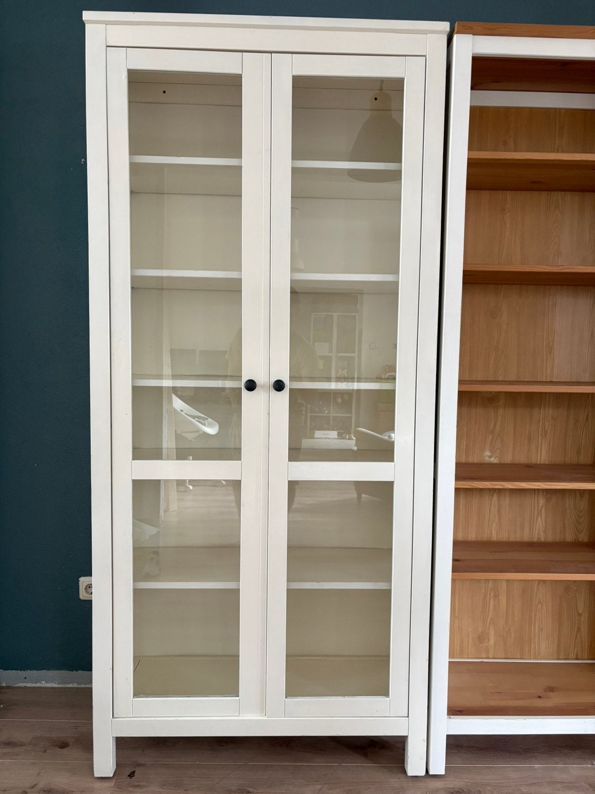 IKEA vitrinekast – 198x90x34 cm – zeer goede staat, Ophalen, Gebruikt, 50 tot 100 cm, 150 tot 200 cm