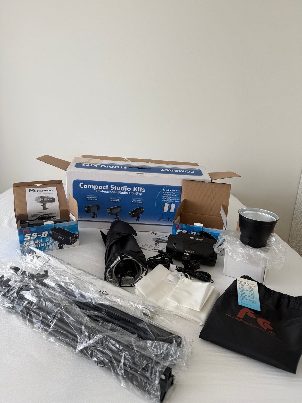 Falcon Eyes Studio Flash Set SSK-2150D - Complete Fotostudio, Falcon Eyes, Inclusief statief, Complete fotostudio, Nieuw