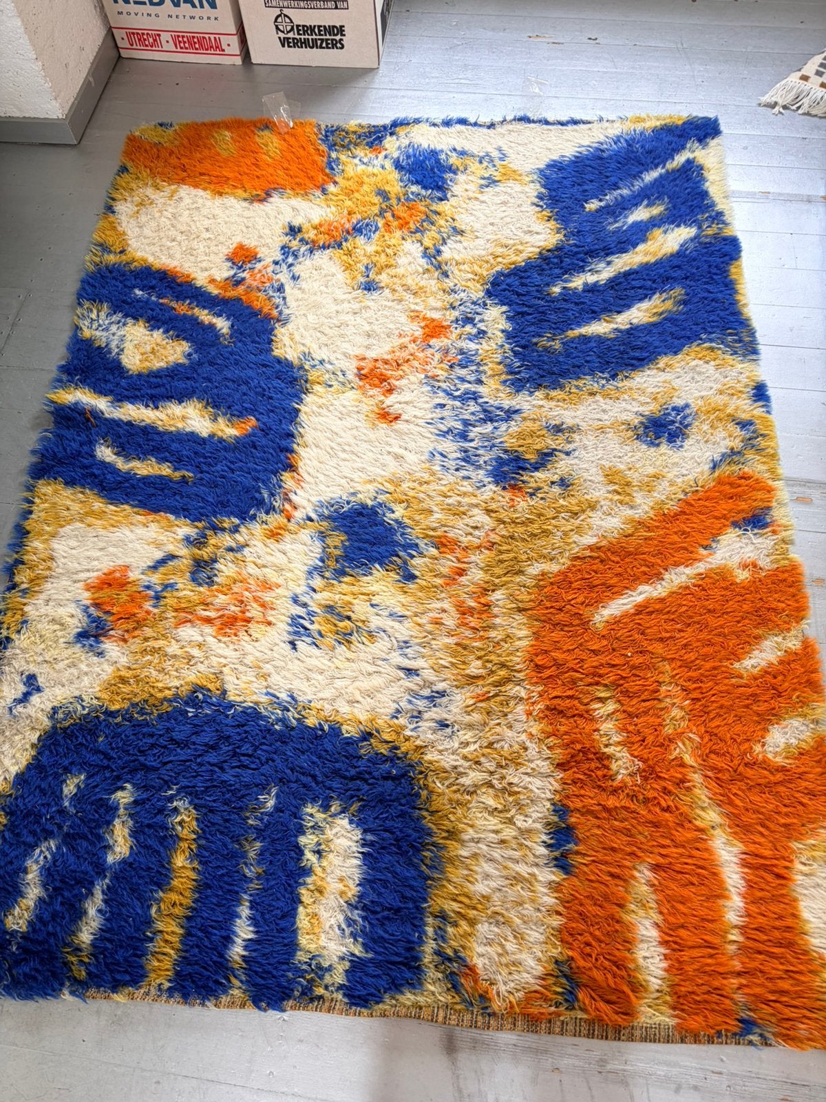 Veelkleurig vloerkleed, Ophalen, Gebruikt, 100 tot 150 cm, 150 tot 200 cm