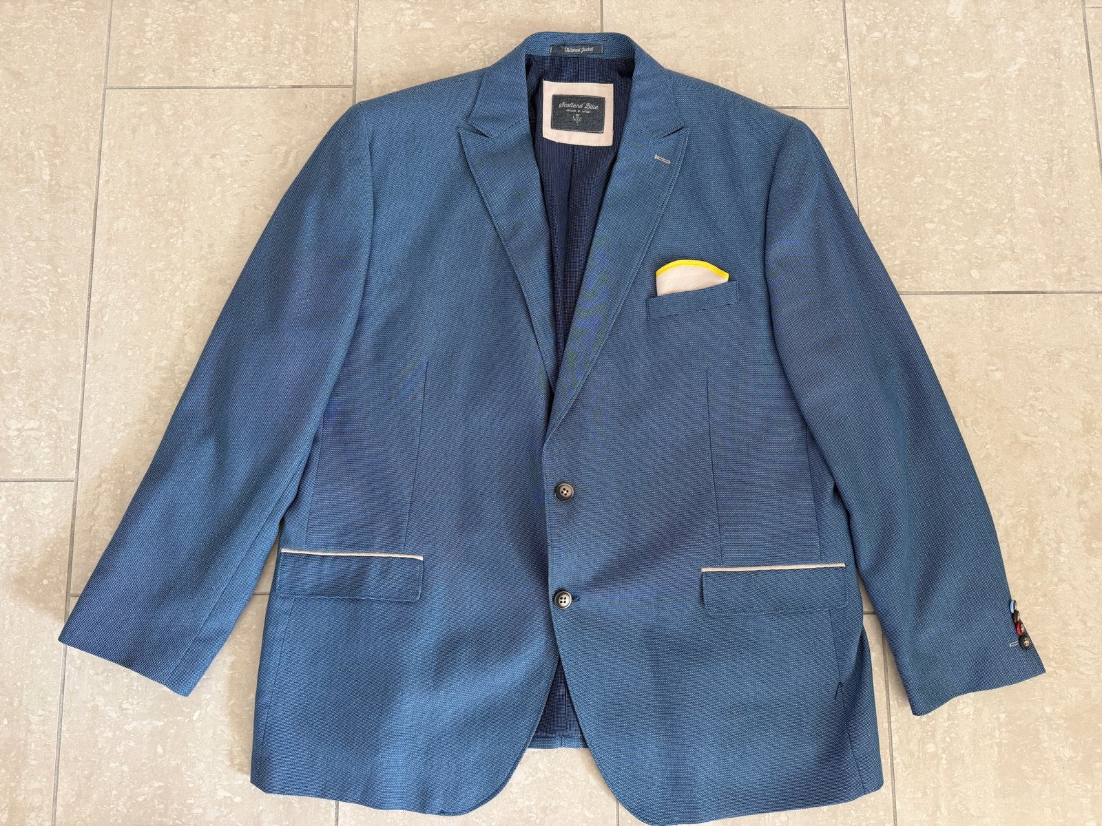 Stijlvol blauw colbert van Scotland Blue, maat 64, Ophalen of Verzenden, Zo goed als nieuw, Maat 56/58 (XL), Blauw