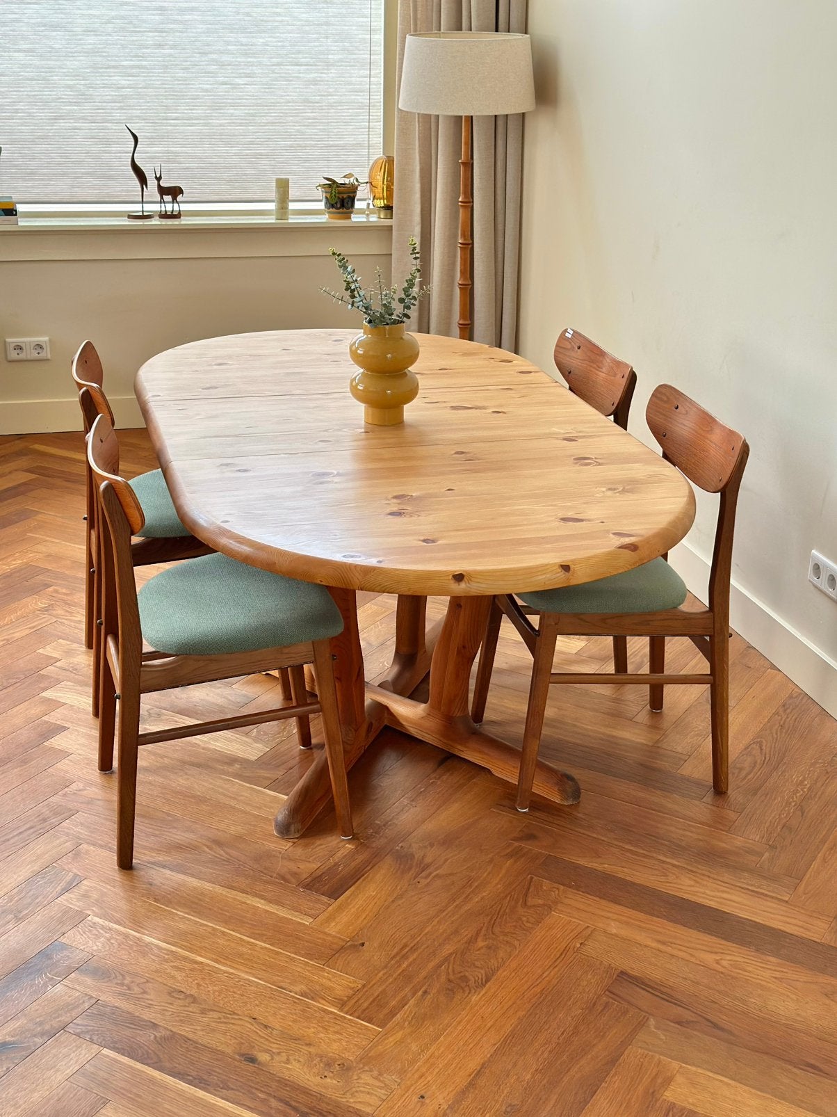 Vintage eettafel Deens Design Dyrlund hout jaren 50/60/70, Huis en Inrichting, Tafels | Eettafels, Ophalen, Gebruikt, Vintage