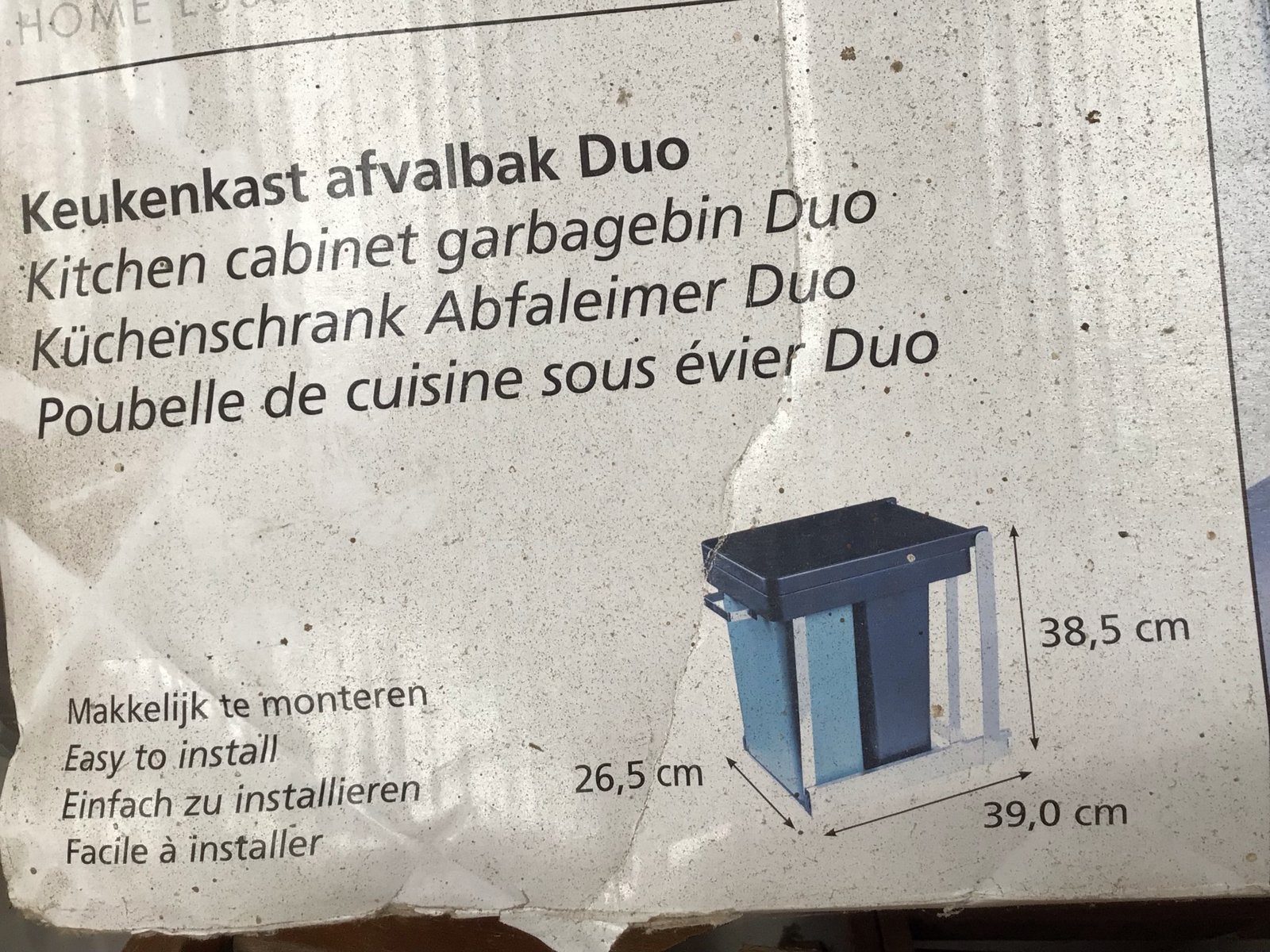 Keukenkast afvalbak Duo - Nieuw in doos, Huis en Inrichting, Ophalen, Kunststof, Nieuw, 5 – 50