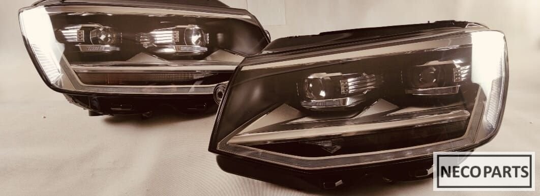VW T6 TRANSPORTER MULTIVAN VOL LED KOPLAMPEN COMPLEET, Auto-onderdelen, Verlichting, Gebruikt, -, Volkswagen, -