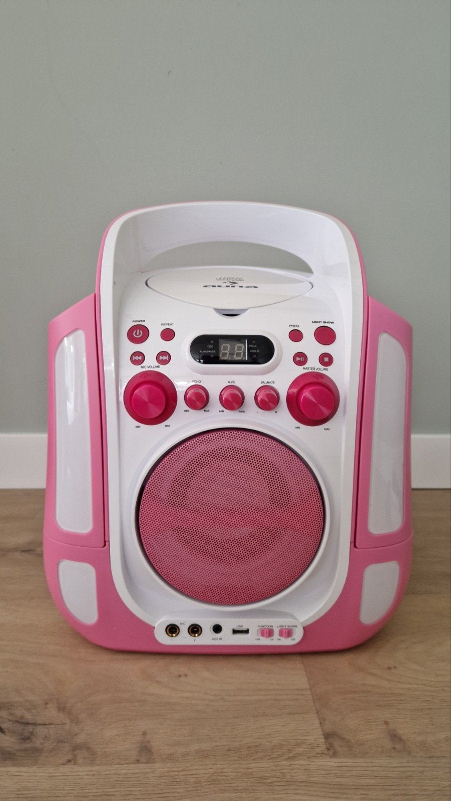 Auna Compact Disc Digitale Audio Karaoke Set Roze, Audio, Tv en Foto, Karaoke-apparatuur, Ophalen of Verzenden, Gebruikt, Speler