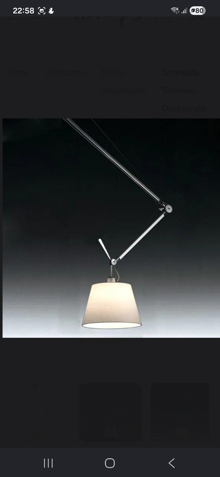Artemide Tolomeo Decentrata Hanglamp met Kap, Huis en Inrichting, Lampen | Hanglampen, Modern, Design, Industrieel, E27 (groot)