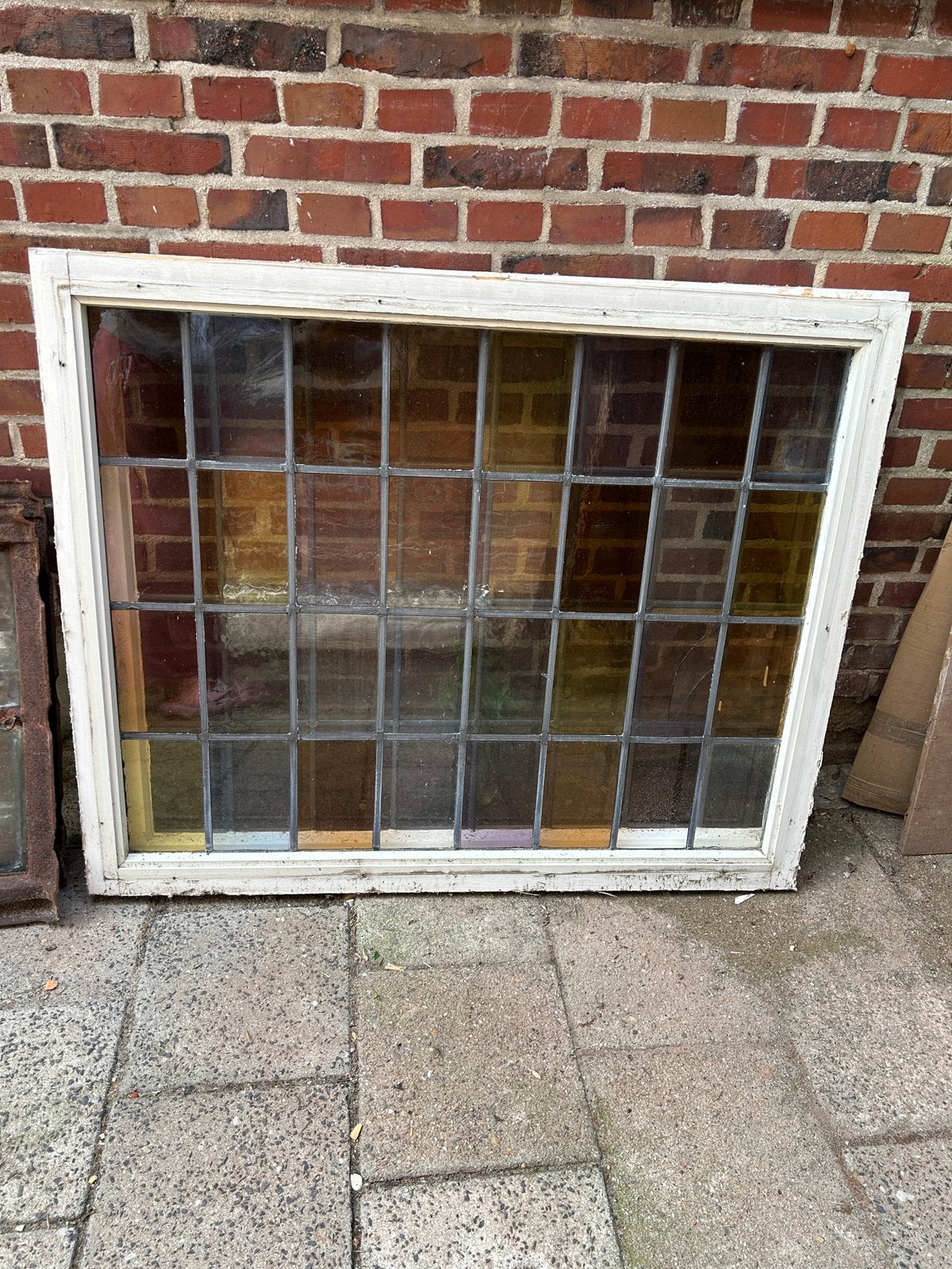 2x glas in lood raam, Ophalen, Gevelraam of Ruit, Minder dan 80 cm, Glas in lood