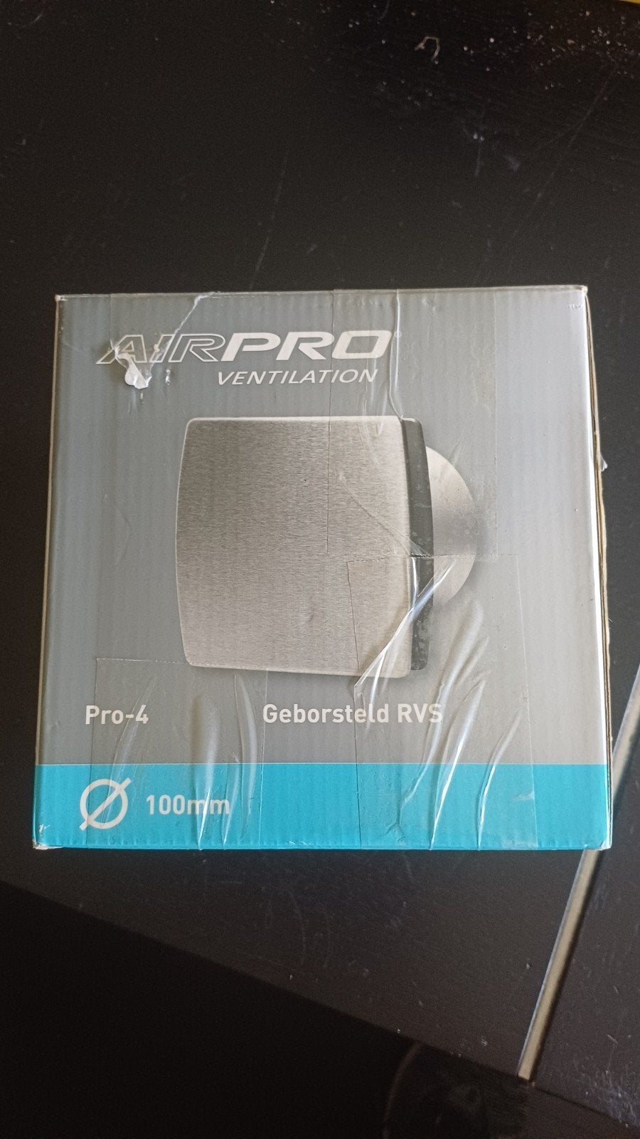 Ventilator geborsteld rvs Airpro-4 van 100mm, nieuw, Ophalen of Verzenden, Nieuw, Overige kleuren, Overige typen