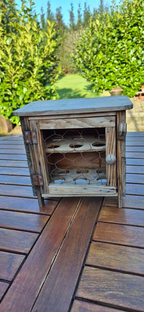 Houten eierrekje met gaasdeurtje, Antiek en Kunst, Curiosa en Brocante, Ophalen of Verzenden