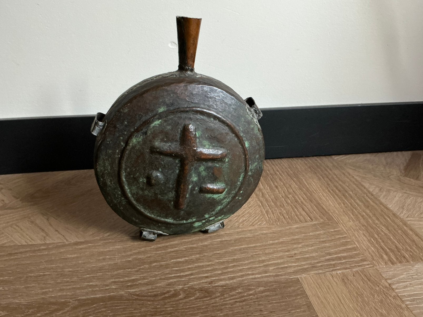 Koperen canteen,koperen veldfles, Ophalen of Verzenden