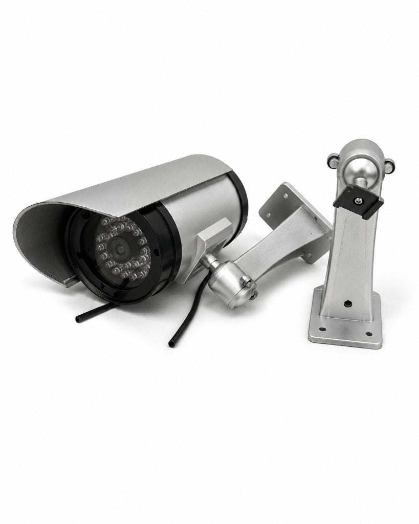 Zilverkleurige Dummy Beveiligingscamera met Montagebeugels, ., Nieuw, Ophalen of Verzenden, .