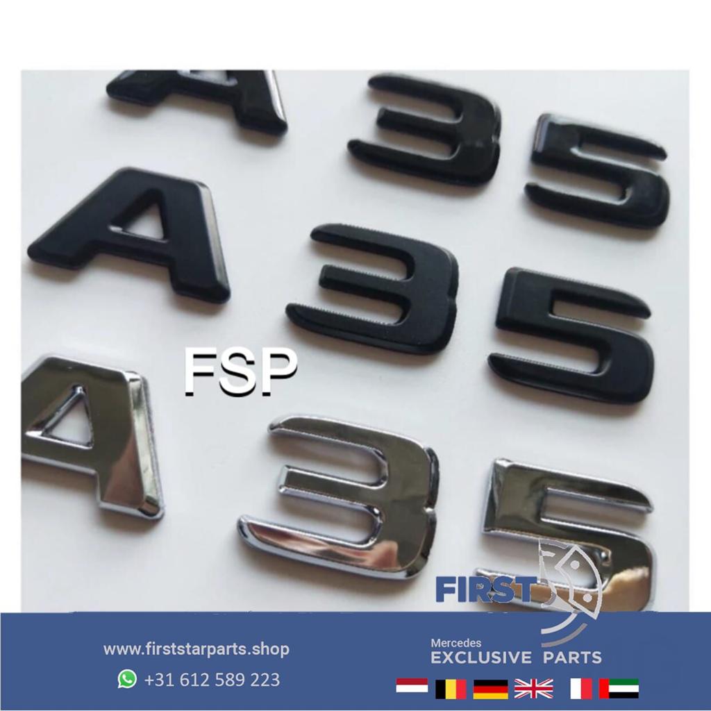 W177 V177 A35 LETTERS ZWART Mercedes A Klasse A35 AMG LOGO 2, Gebruikt, -, Ophalen of Verzenden, Achter