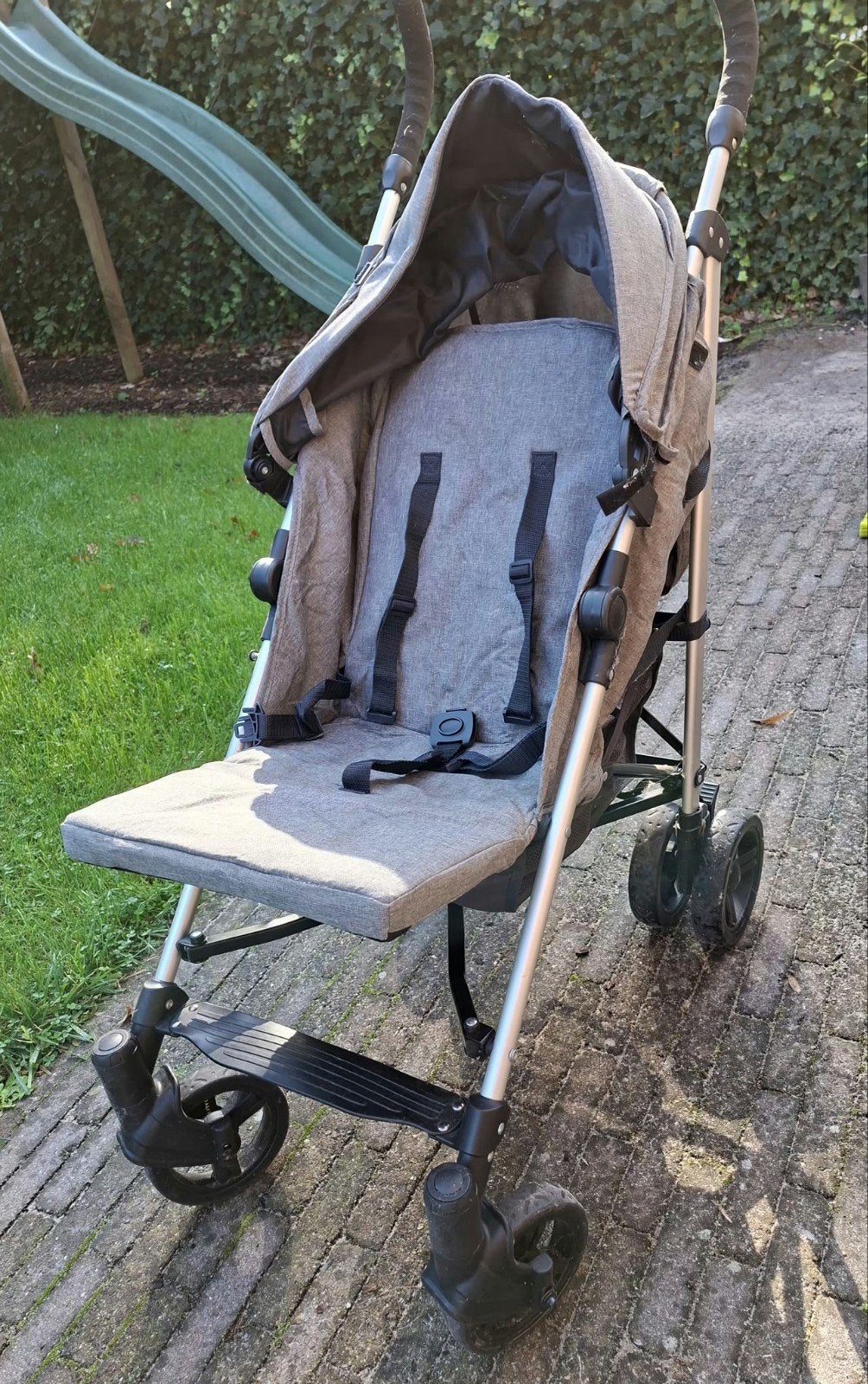 Grijze Prenatal buggy - Handig en compact, Ophalen, Gebruikt, Overige merken, Zonnekap