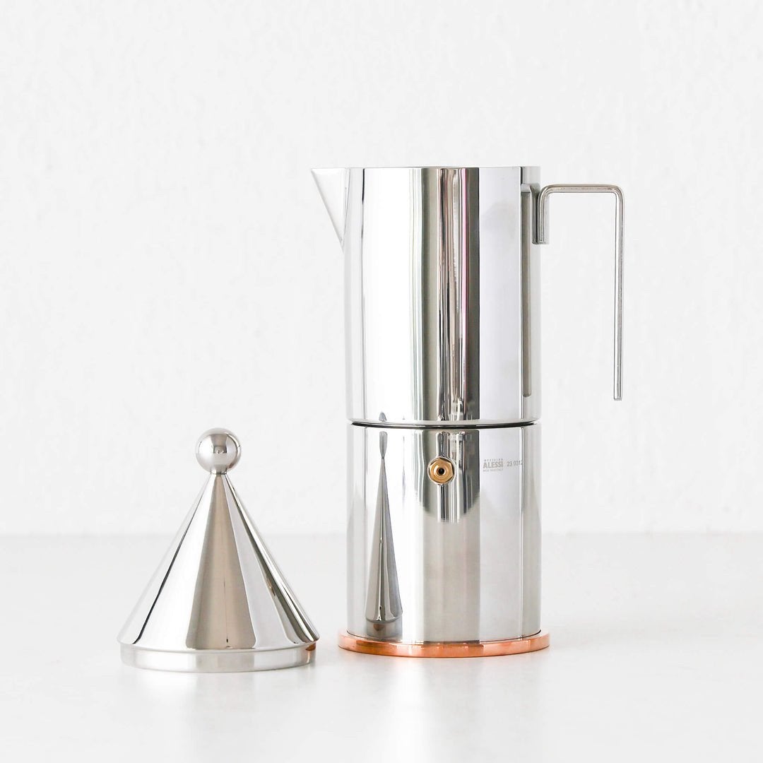 Alessi La Conica 6-kops mokapot / espressopot, Afneembaar waterreservoir, Espresso apparaat, Gemalen koffie, Ophalen of Verzenden
