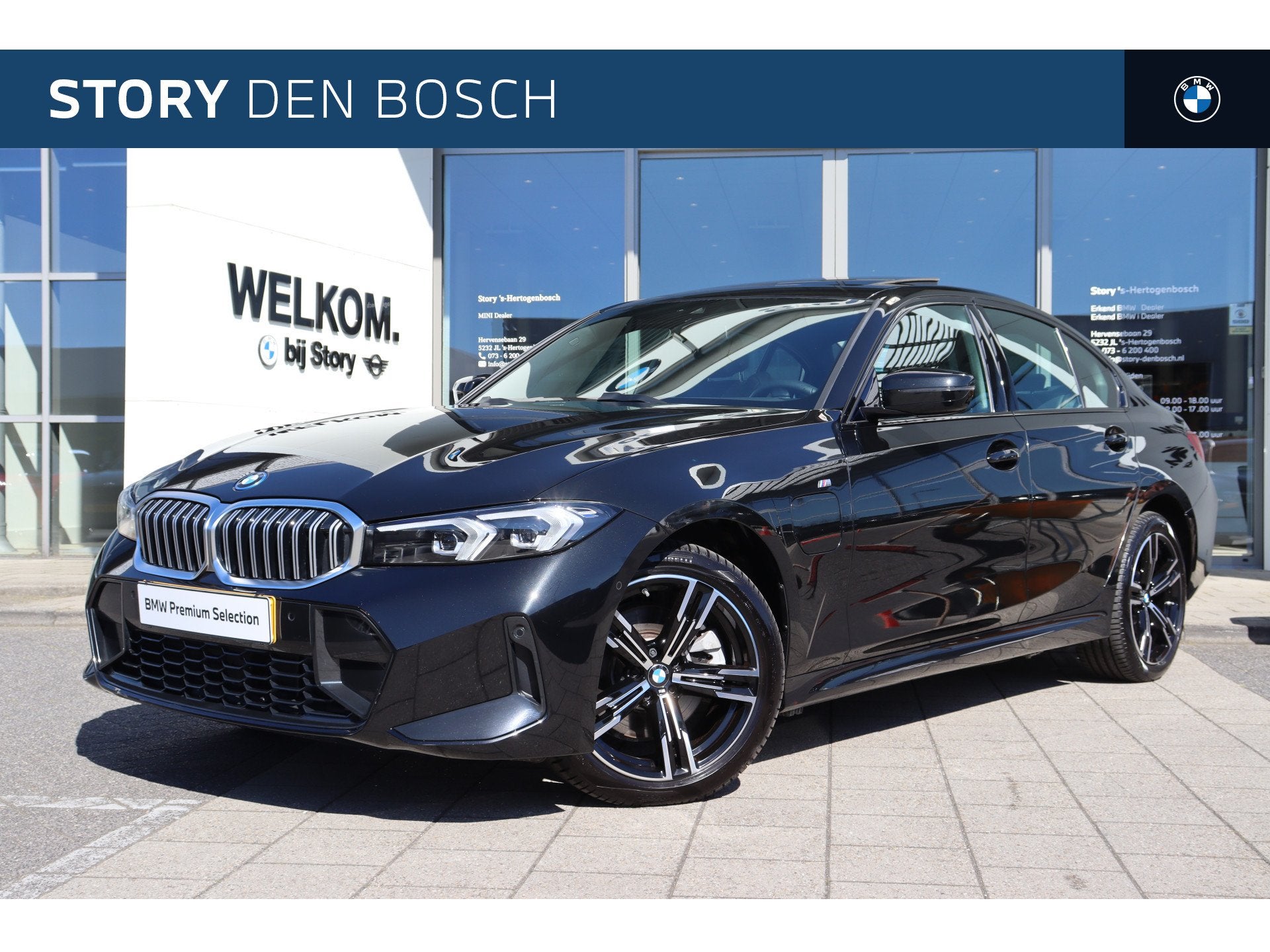 BMW 3 Serie 330e M Sport Automaat / Trekhaak / Schuif-kantel, Auto's, Achterwielaandrijving, Gebruikt, 4 cilinders, Met garantie (alle)