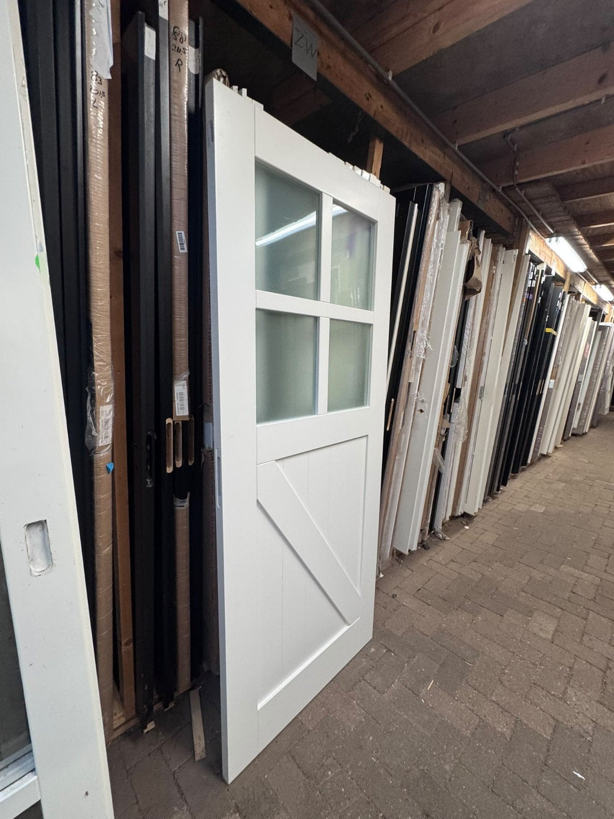 83x201,5cm binnendeur stomp paneel incl mat glas ZW11, Doe-het-zelf en Verbouw, Ophalen, ., Binnendeur, Nieuw