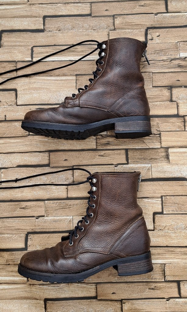 CELLINI - stoere lederen veterboots, maat 40, Bruin, Verzenden, Zo goed als nieuw, X