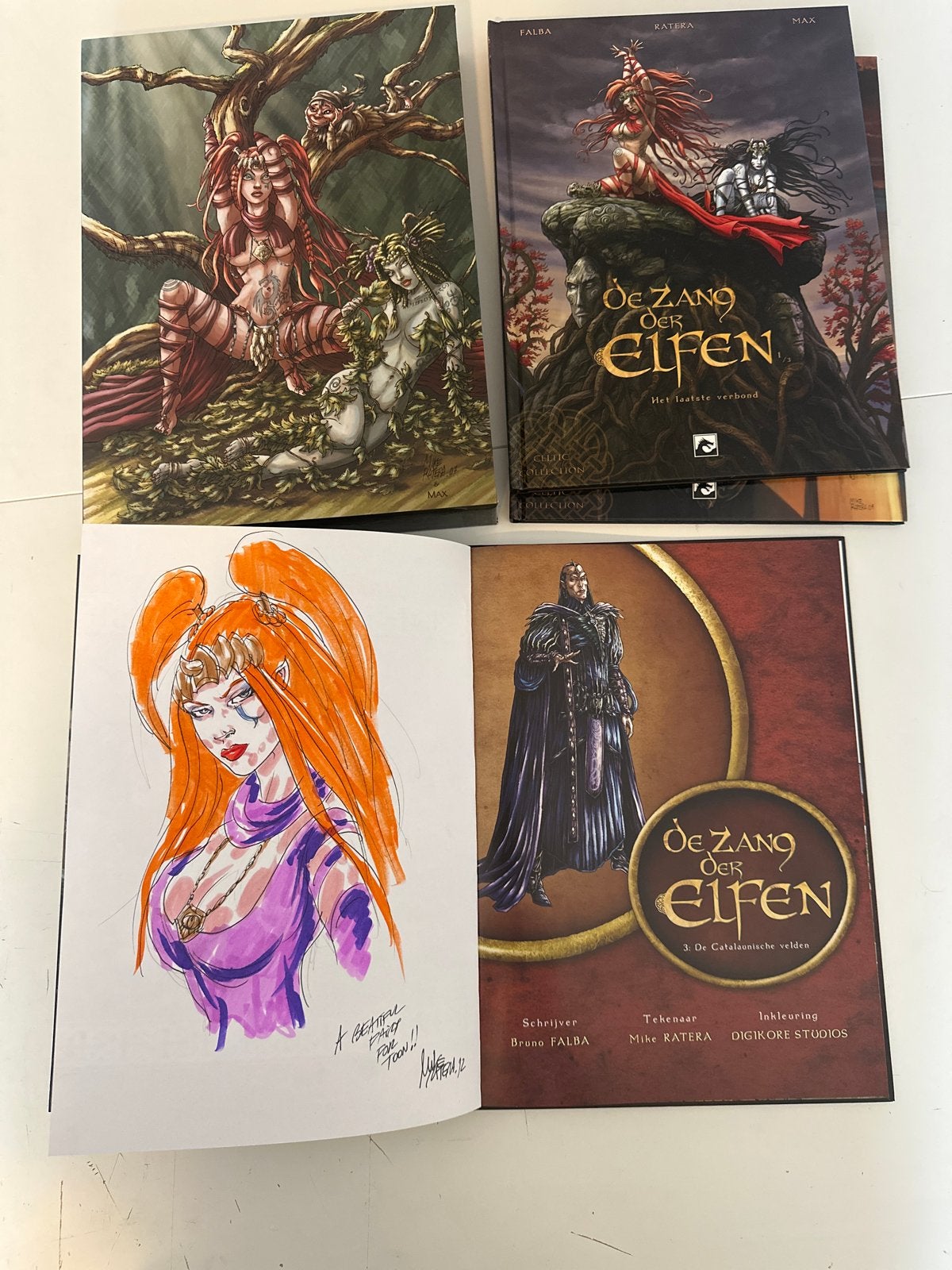 De Zang der Elfen - Complete set met originele tekening, Complete serie of reeks, Ophalen of Verzenden, Zo goed als nieuw