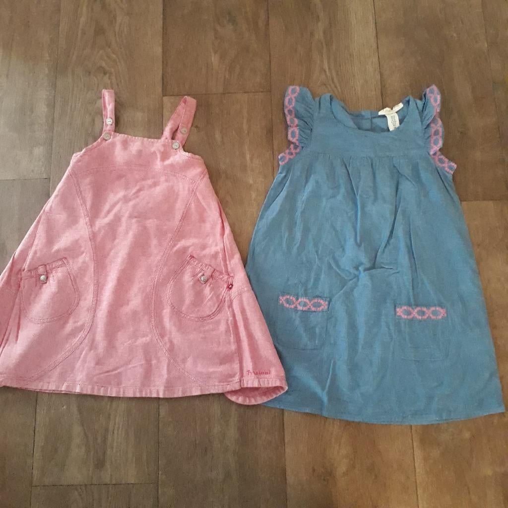 2 zomerjurkjes mt 128, Meisje, H&M, Ophalen of Verzenden, Zo goed als nieuw