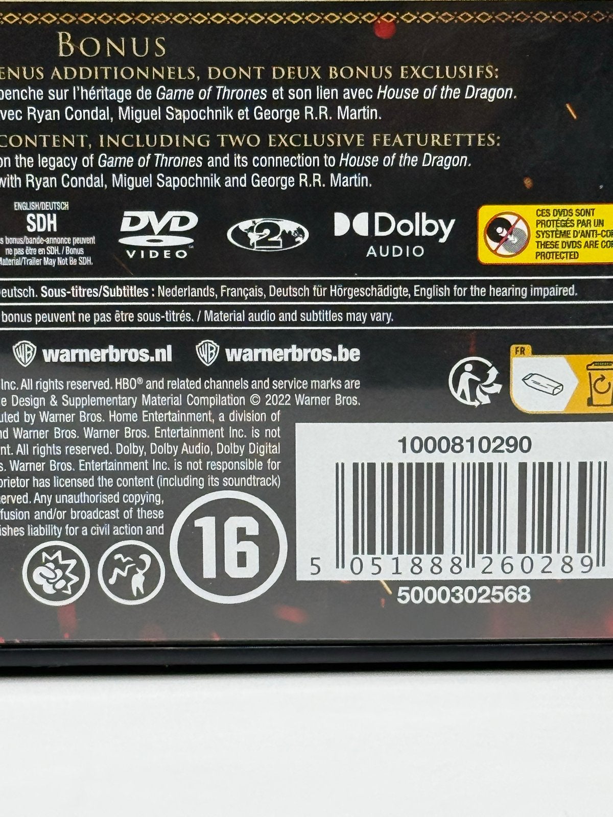 Dvd House of the dragon Box complete seizoen 1 NLO ZGAN, Engels, Seizoen 1, Verzenden, Nederlands