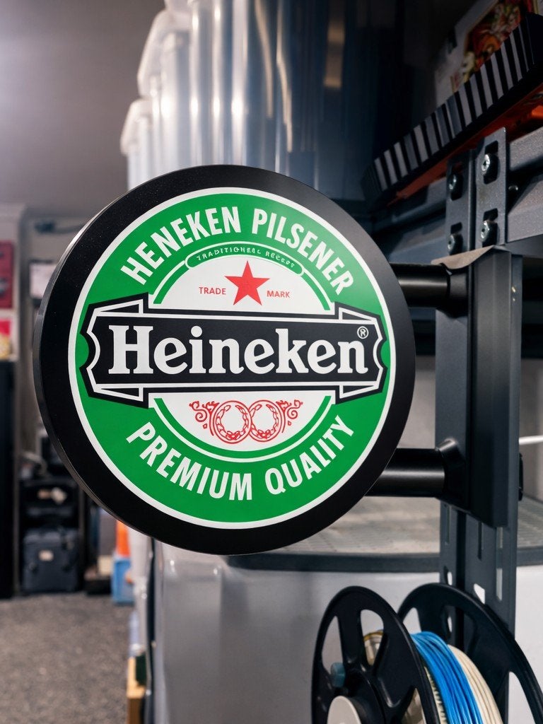 Nieuw Heineken dubbelzijdig lichtbord, Ophalen of Verzenden