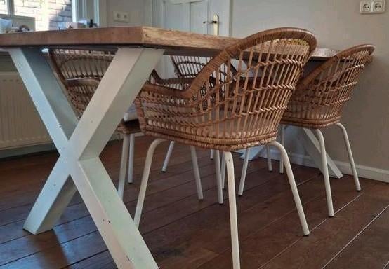 Ikea rieten stoelen 4x, Ophalen, Stoel, 2 zitplaatsen