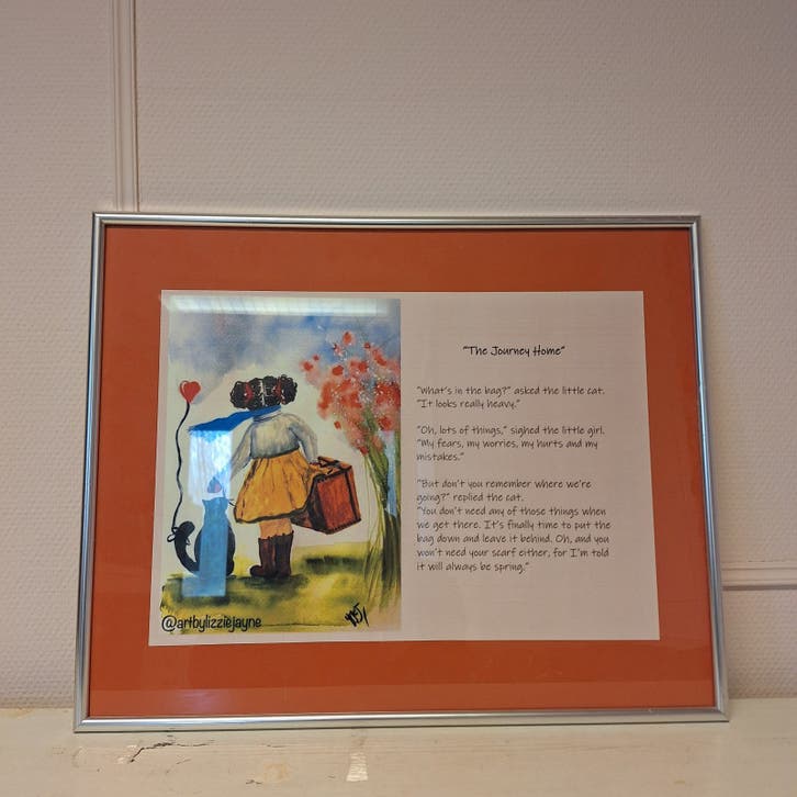 Ingelijste Poster met Tekst "The Journey Home"