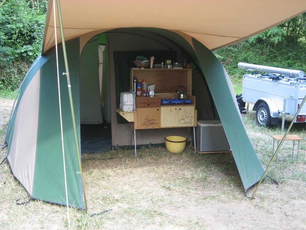 Baco Valk 4 katoenen 4 persoons tent, Ophalen, Gebruikt, Tot en met 4